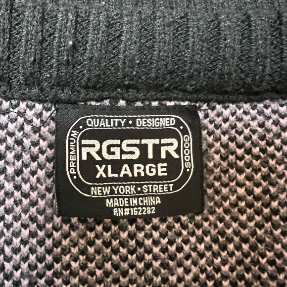 RGSTR Humanity Size XL Sweater Jet Black Gray-Pink. - Picture 2 of 10